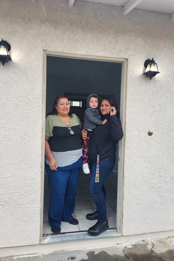 Family benefitting from CVRM's rapid rehousing program