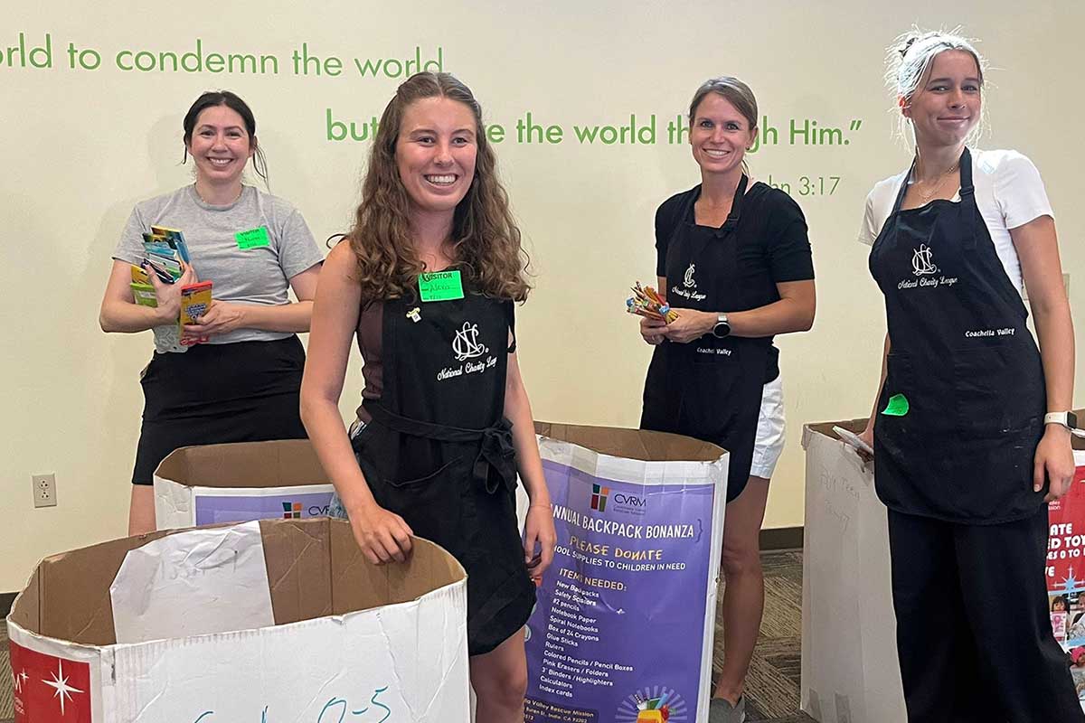 CVRM volunteers at the annual school supply drive